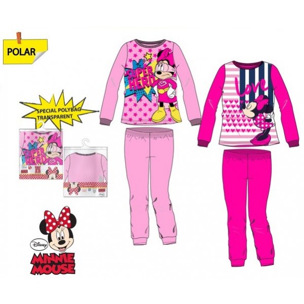 PIJAMA LARGO MICROPOLAR (POLYBAG) MINNIE