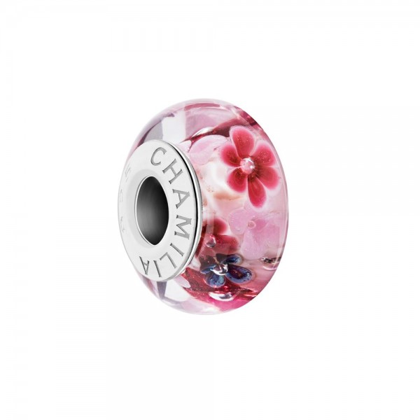 BOUQUET DE JARDÍN CON CRISTAL DE MURANO