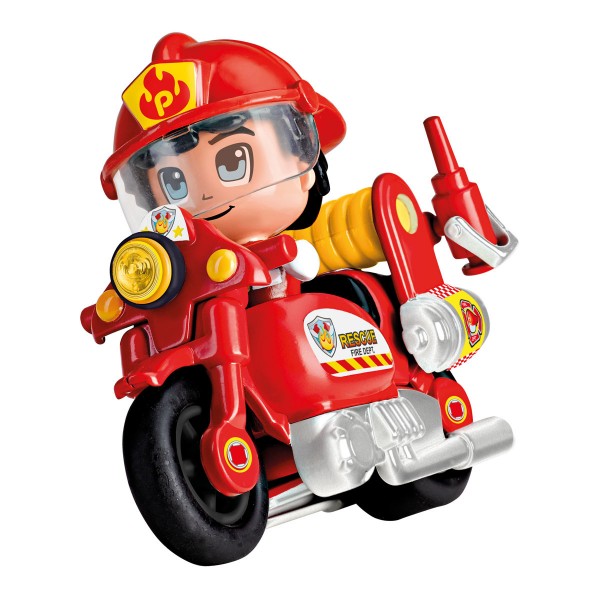 Moto de Bombero Pin y Pon Action