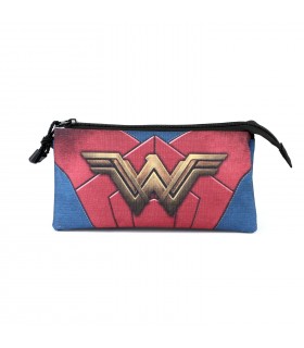 WONDER WOMAN MULTICOLOR ESTUCHE PORTATODO TRIPLE HS EMBLEM