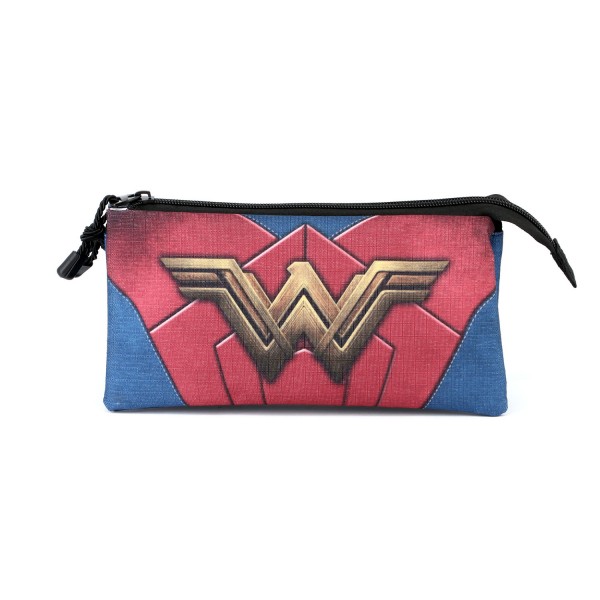 WONDER WOMAN MULTICOLOR ESTUCHE PORTATODO TRIPLE HS EMBLEM