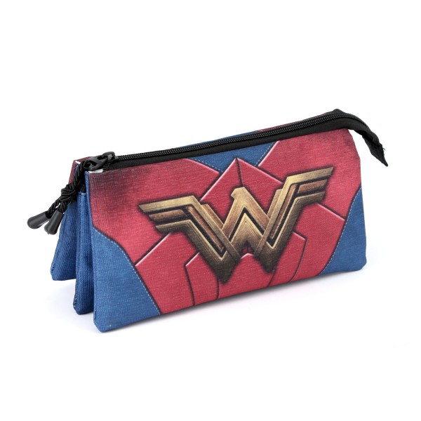 WONDER WOMAN MULTICOLOR ESTUCHE PORTATODO TRIPLE HS EMBLEM
