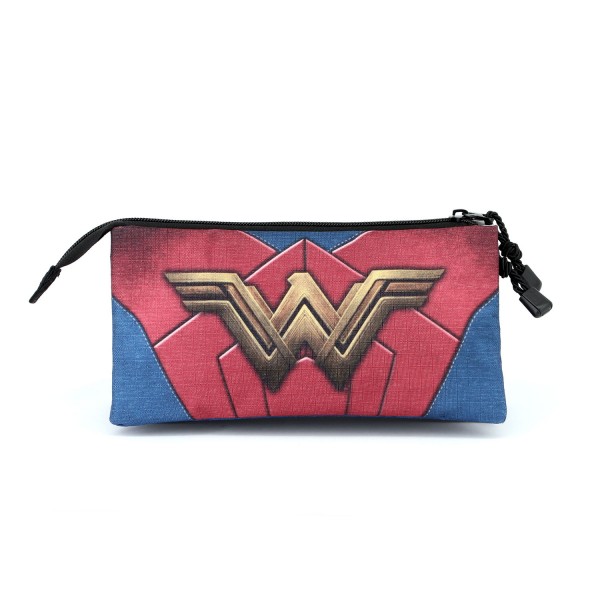 WONDER WOMAN MULTICOLOR ESTUCHE PORTATODO TRIPLE HS EMBLEM