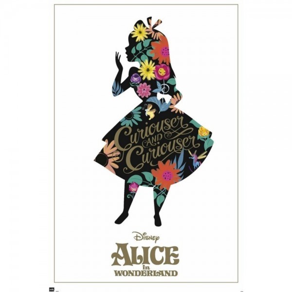 X POSTER ALICE IN WONDERLAND SILHOUETTE