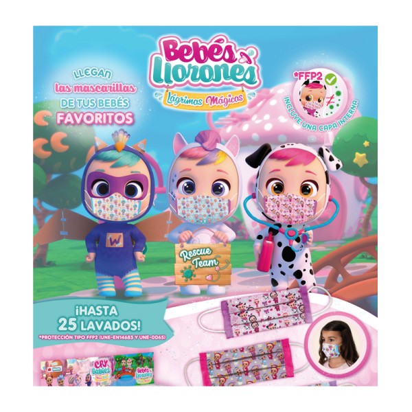Mascarillas Infantiles Reutilizables Bebés Llorones