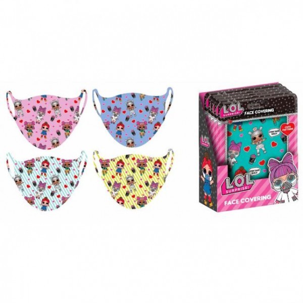 Mascarilla infantil reutilizable neopreno LOL Surprise