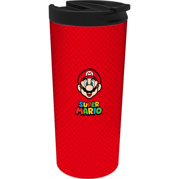 Vaso cafe acero inoxidable Super Mario Bros Nintendo 425ml
