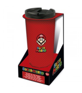 Vaso cafe acero inoxidable Super Mario Bros Nintendo 425ml