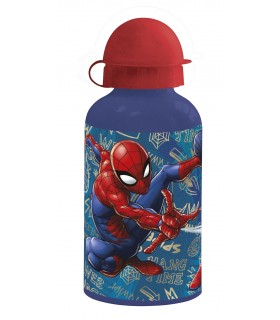 BOTELLA ALUMINIO PEQUEÑA 400 ML SPIDERMAN ARACHNID GRID