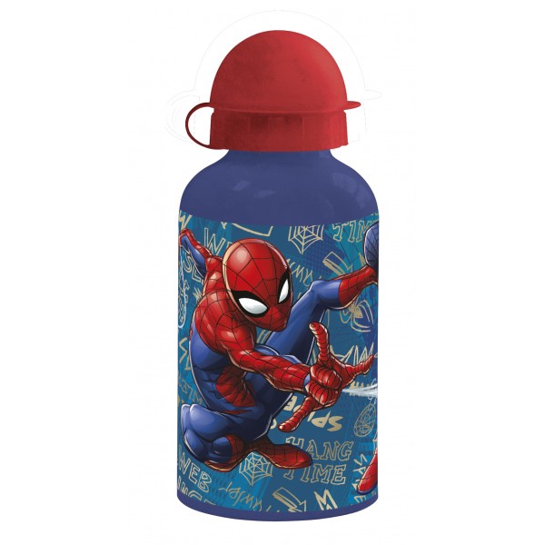 BOTELLA ALUMINIO PEQUEÑA 400 ML SPIDERMAN ARACHNID GRID