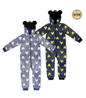PIJAMA DORMILÓN GLOW IN THE DARK CORAL FLEECE MICKEY