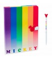 Set cuaderno y boligrafo Mickey Rainbow Disney
