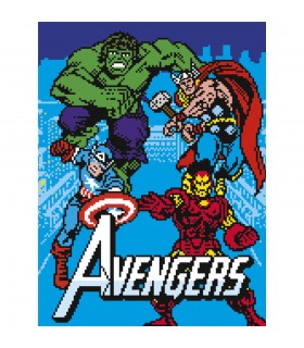CANVAS 30X40 CM MARVEL AVENGERS 8 BITS