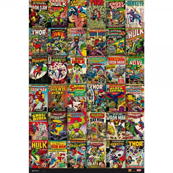 POSTER MARVEL COMICS CLASSIC COVERS