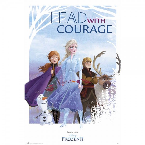 POSTER DISNEY FROZEN LEAD WITH COURAGE