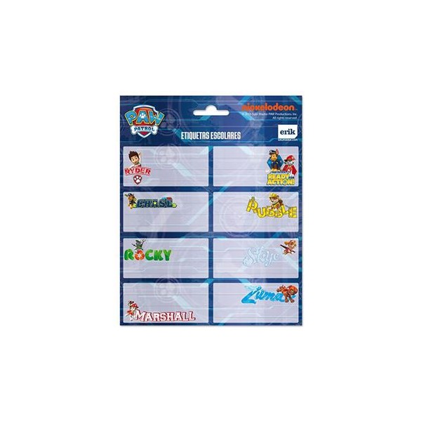 Etiquetas Paw Patrol