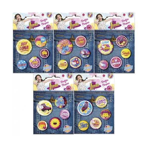 Set de 6 Chapas Soy Luna Surtido Accesorios