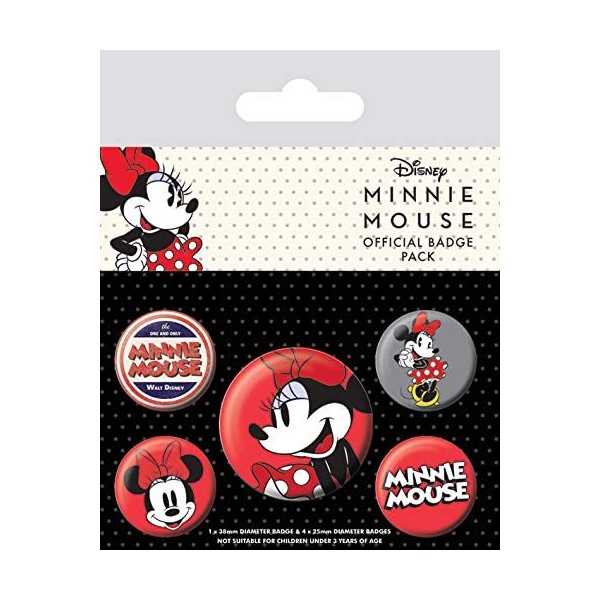 Disney Minnie Mouse-Paquete de chapas, multicolor,