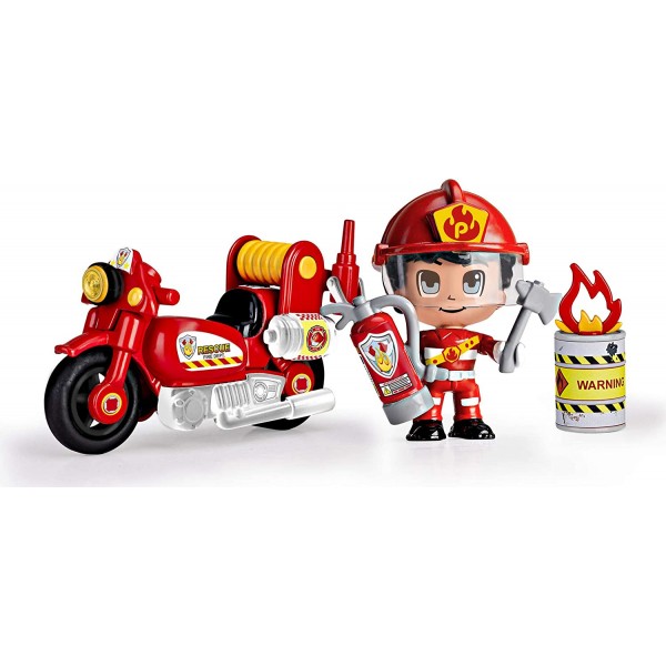 Moto de Bombero Pin y Pon Action