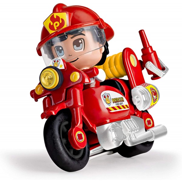 Moto de Bombero Pin y Pon Action