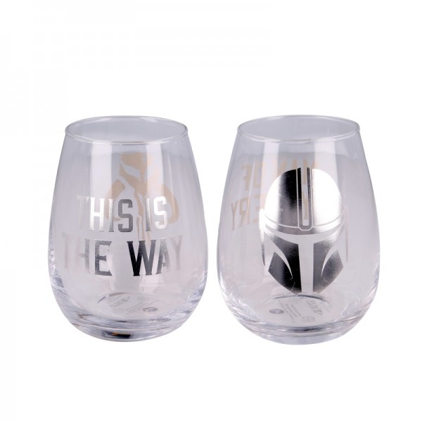 SET 2 VASOS DE CRISTAL 510 ML THE CHILD MANDALORIAN