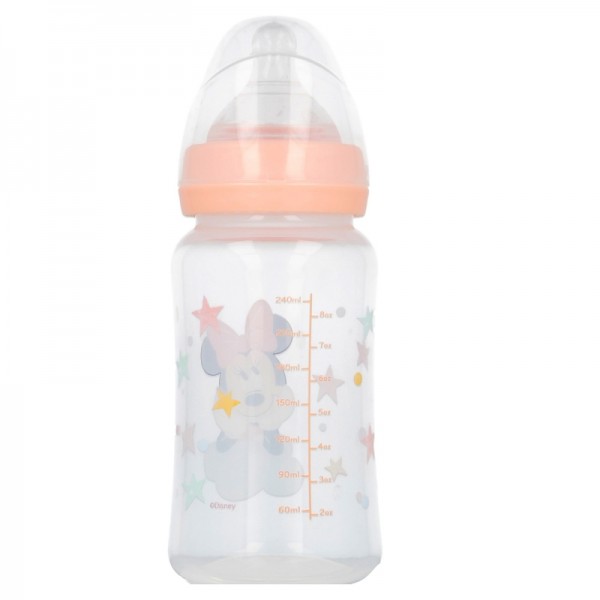 BIBERON CUELLO ANCHO 240 ML TETINA SILICONA 3 POSICIONES MINNIE INDIGO DREAMS