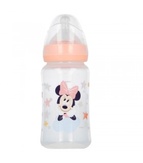 BIBERON CUELLO ANCHO 240 ML TETINA SILICONA 3 POSICIONES MINNIE INDIGO DREAMS