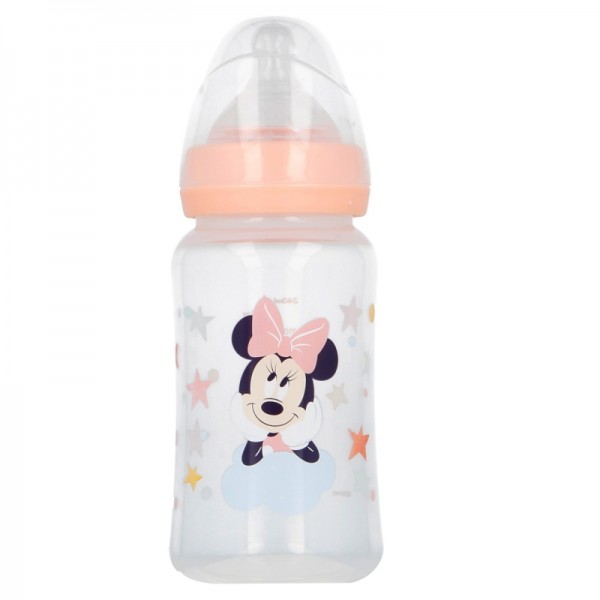 BIBERON CUELLO ANCHO 240 ML TETINA SILICONA 3 POSICIONES MINNIE INDIGO DREAMS