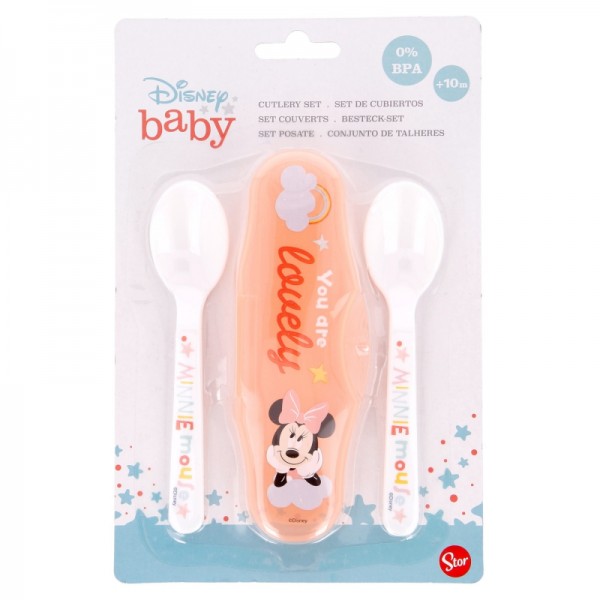 ESTUCHE 2 CUCHARAS PP MINNIE INDIGO DREAMS