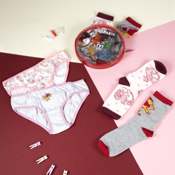 PACK BRAGUITAS MAS CALCETINES 4 PIEZAS HARRY POTTER