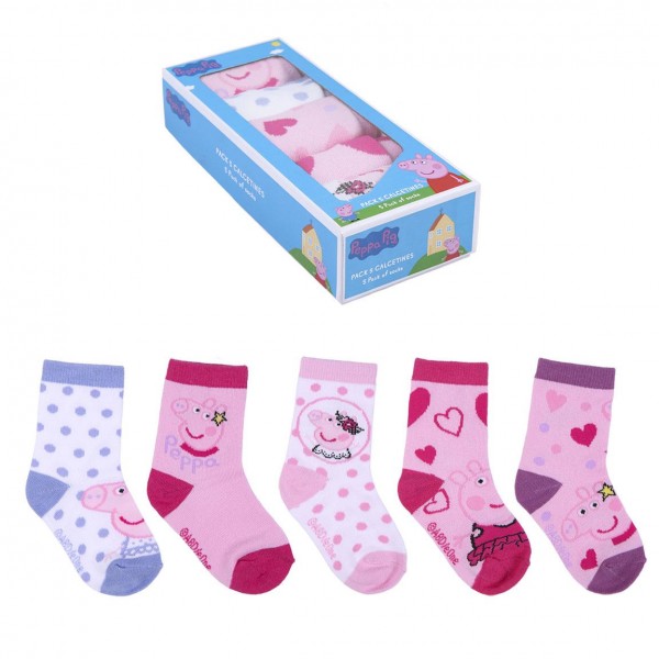 PACK CALCETINES 5 PIEZAS PEPPA PIG