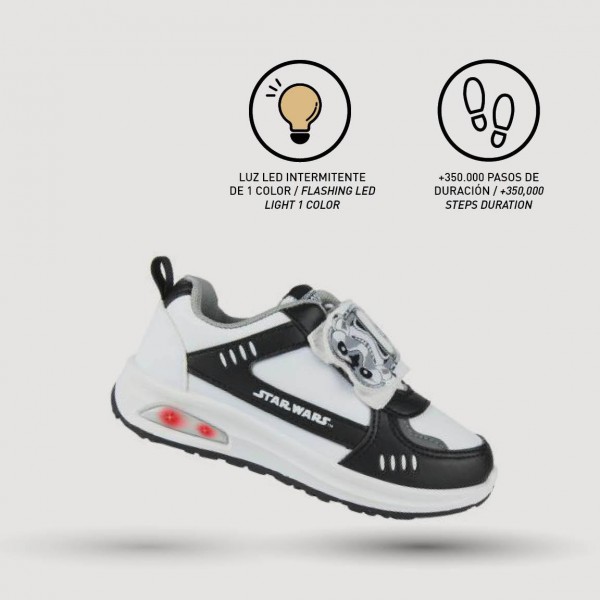 DEPORTIVA SUELA PVC CON LUCES STAR WARS