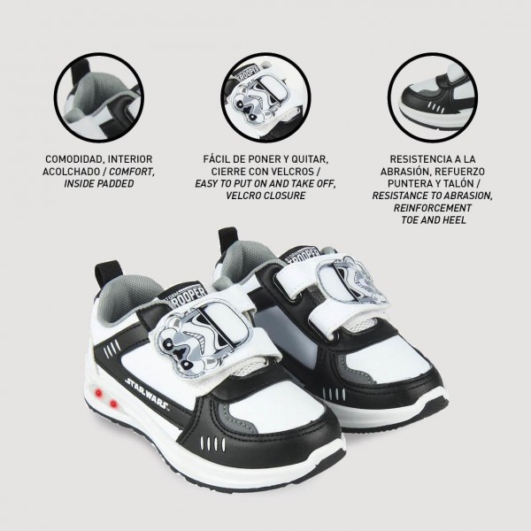 DEPORTIVA SUELA PVC CON LUCES STAR WARS