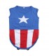 CAMISETA PARA PERRO SINGLE JERSEY AVENGERS CAPITAN AMERICA