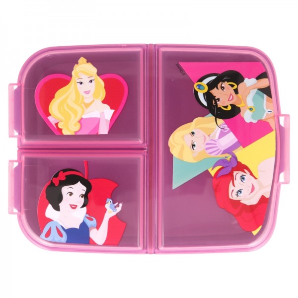 CAJA DE SANDWICH MULTI COMPARTIMENTO DISNEY PRINCESS
