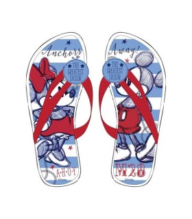 Chanclas Minnie Mouse Azul.