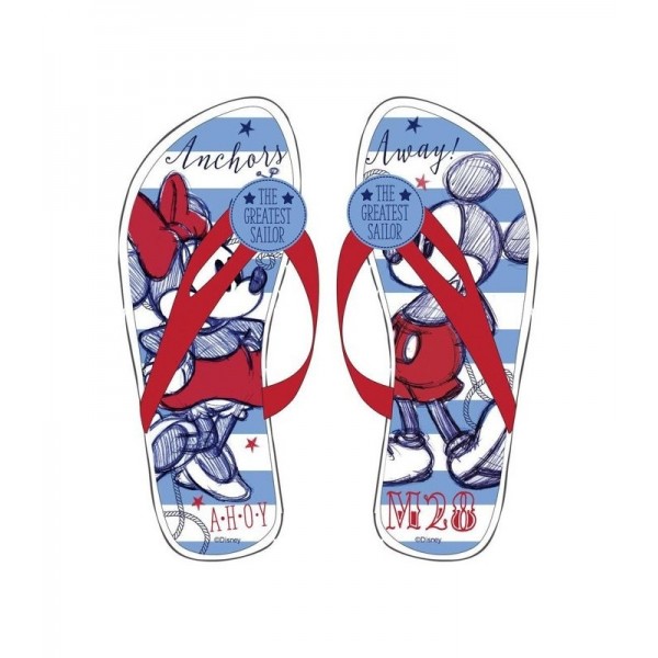Chanclas Minnie Mouse Azul.