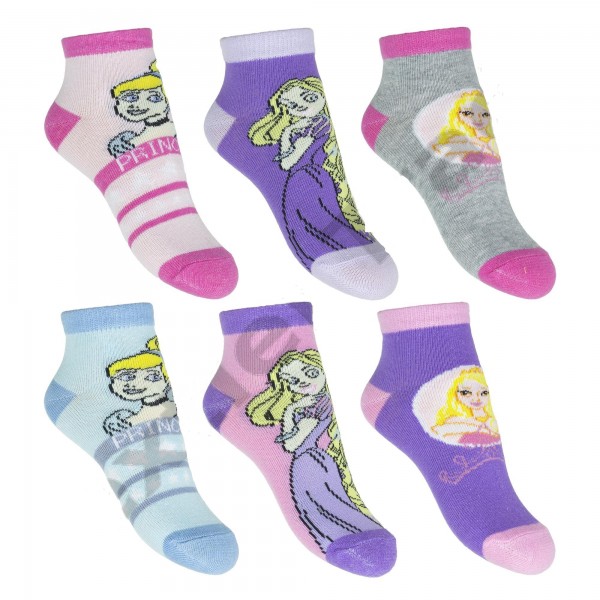 Princesas 3 pack calcetines de tobillo