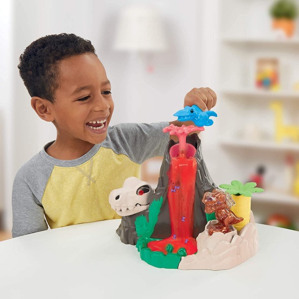 Volcán Isla Lava Bones con masa HydroGlitz de Play-Doh Slime