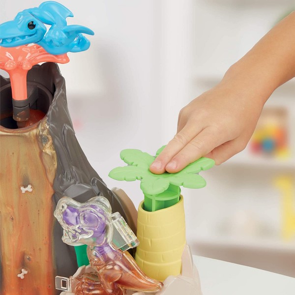 Volcán Isla Lava Bones con masa HydroGlitz de Play-Doh Slime