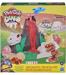 Volcán Isla Lava Bones con masa HydroGlitz de Play-Doh Slime