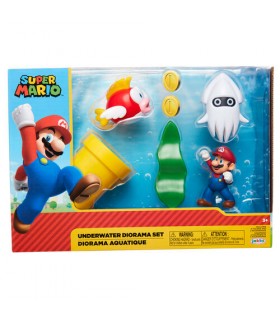 Set diorama Mundo Submarino Super Mario Nintendo