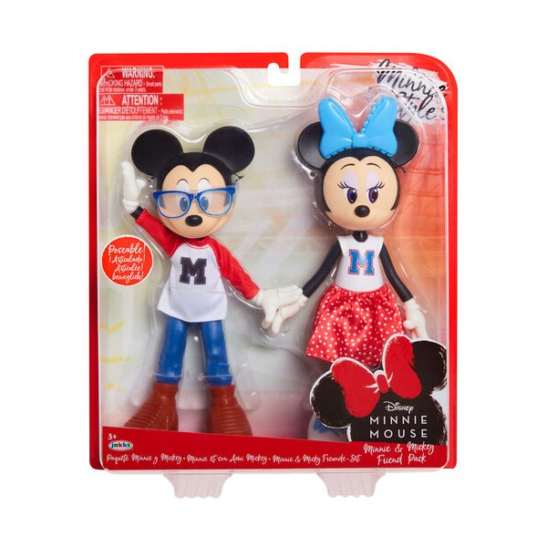 Pack 2 muñecas Minnie and Mickey Mouse 24cm