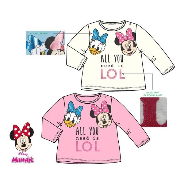 CAMISETA MANGA LARGA MINNIE