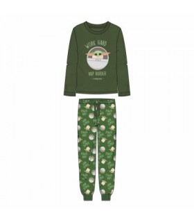 PIJAMA ADULTO LARGO SINGLE JERSEY THE MANDALORIAN