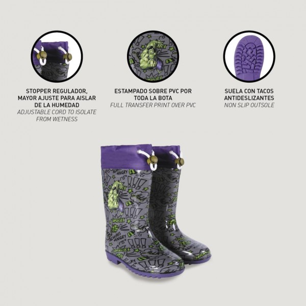 BOTAS LLUVIA PVC AVENGERS