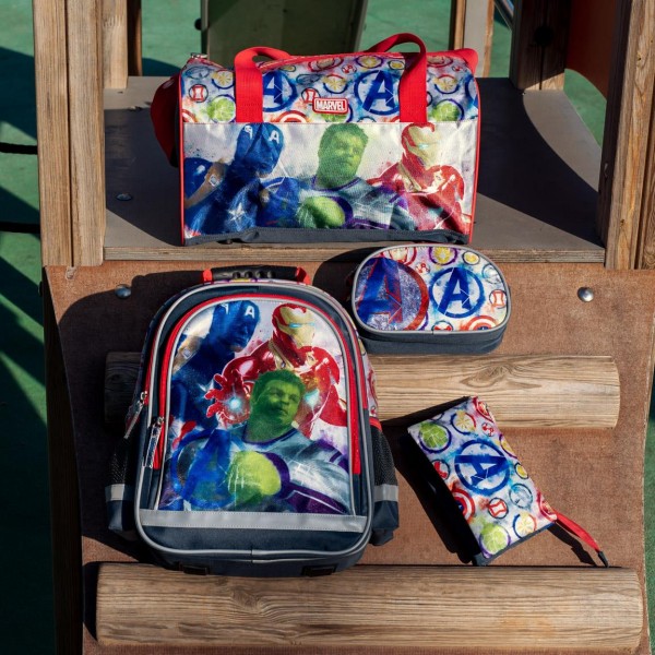ESTUCHE/PORTATODO PLANO 3 COMPARTIMENTOS AVENGERS