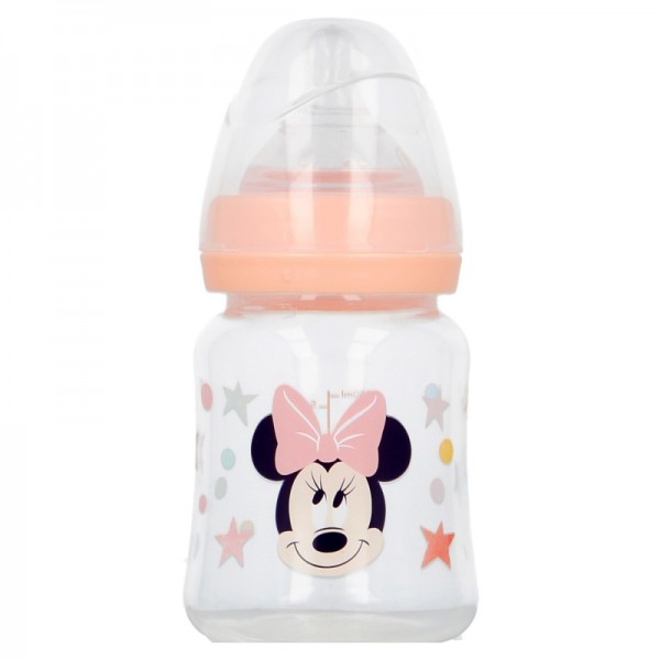 BIBERON CUELLO ANCHO 150 ML TETINA SILICONA 3 POSICIONES MINNIE INDIGO