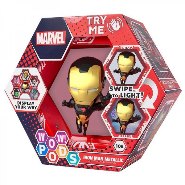 Iron Man Gold Marvel Figura led WOW! POD