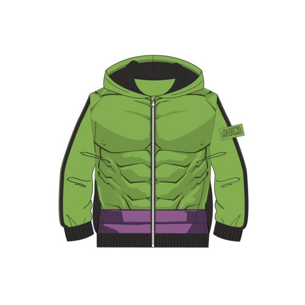 SUDADERA CON CAPUCHA COTTON BRUSHED AVENGERS HULK